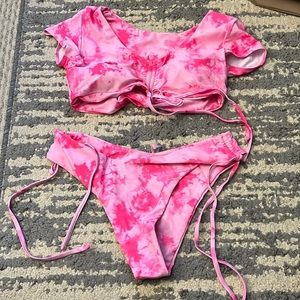 Tie dye bathing suit size XL
